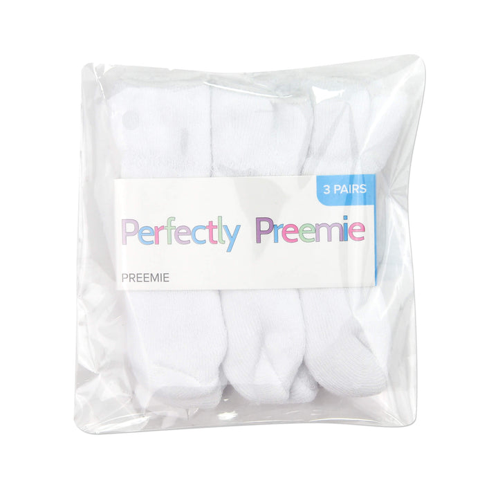 Preemie Socks | 3PK White  | Buy 2 Save 20%