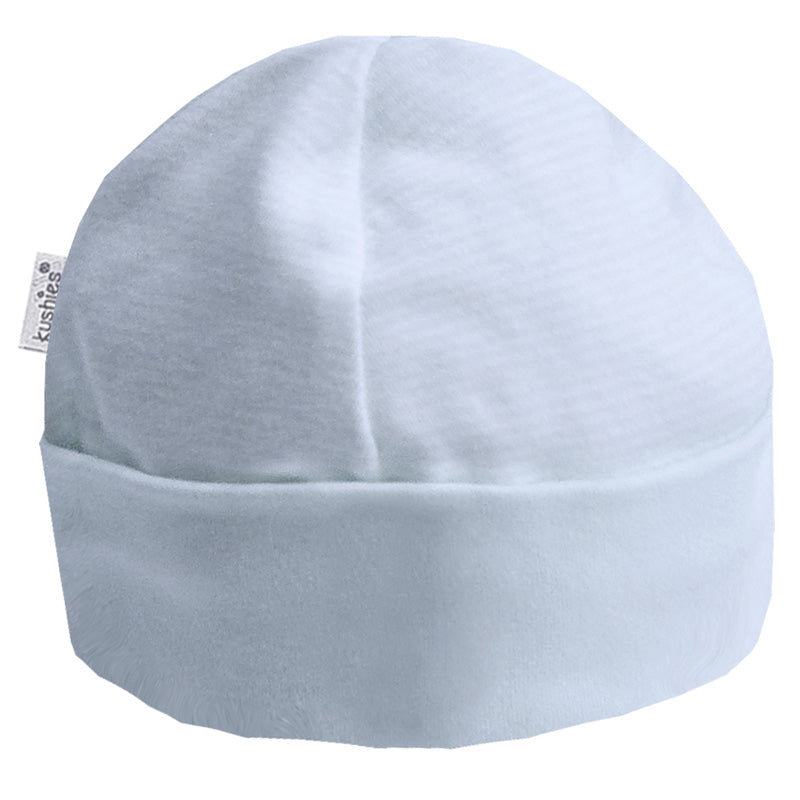 Preemie boys blue and white striped cap
