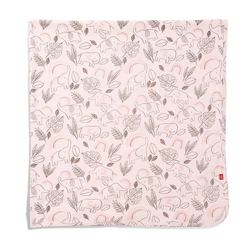 Ellie Go Lucky Pink Organic Swaddle Blanket