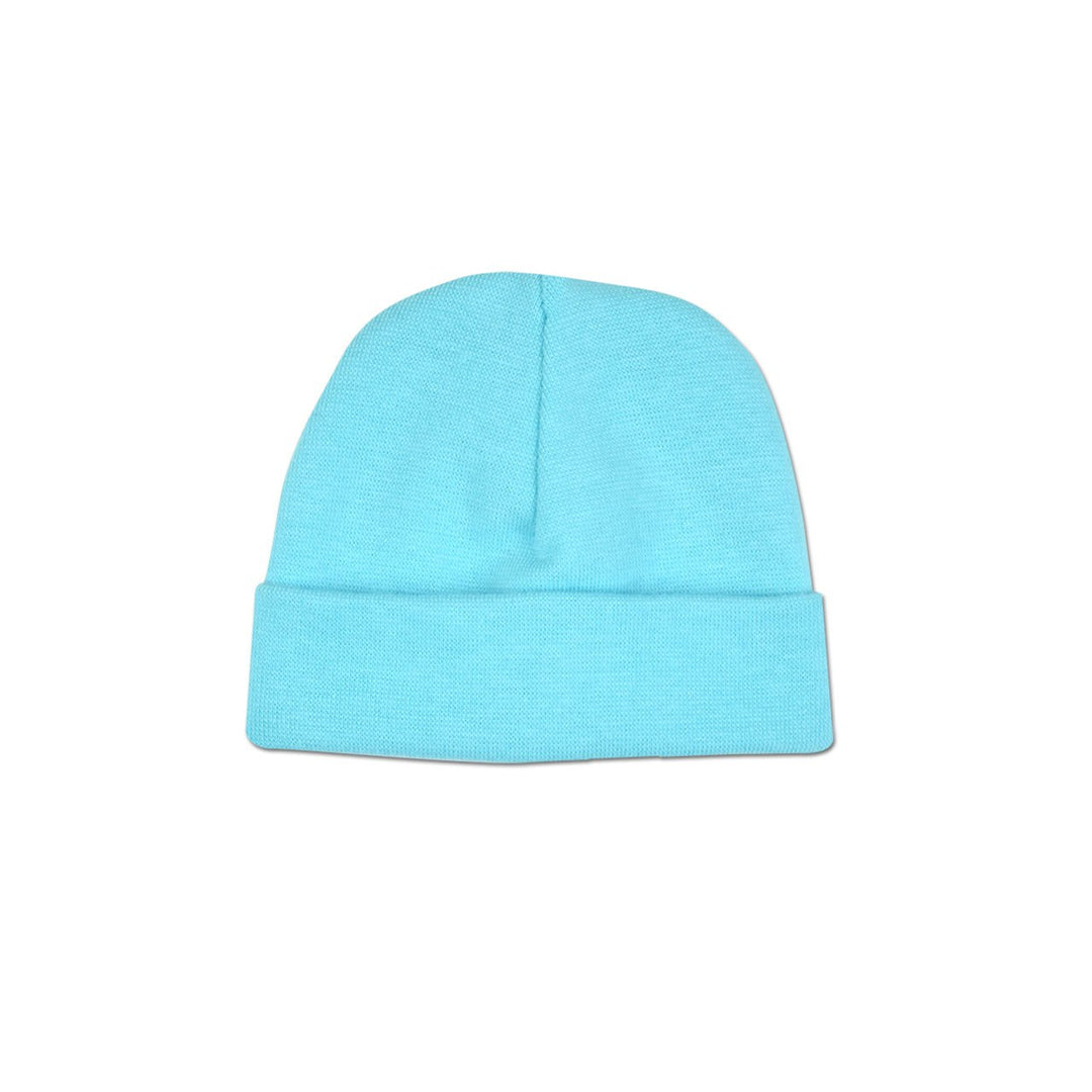 Solid turquoise preemie cap 