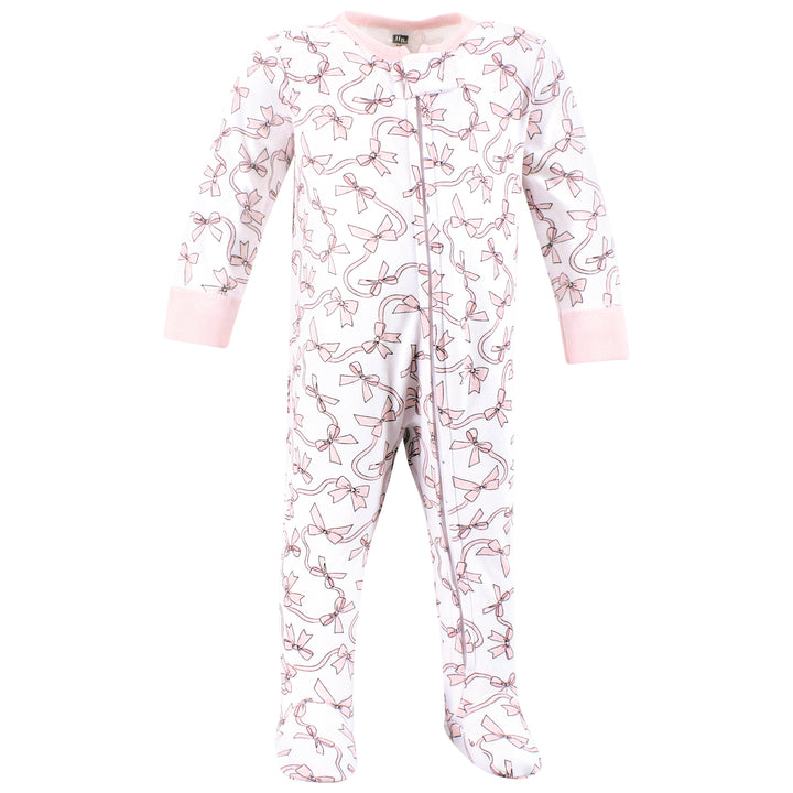 Pink Bows 3-Piece Footie Set