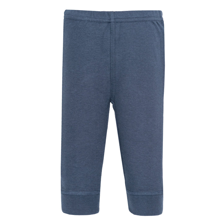 Blue Taupe Cotton Pants and Leggings Set