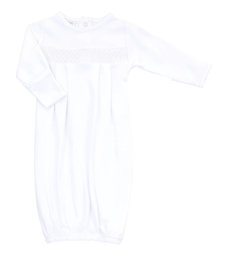 Essentials White Smocked Gown