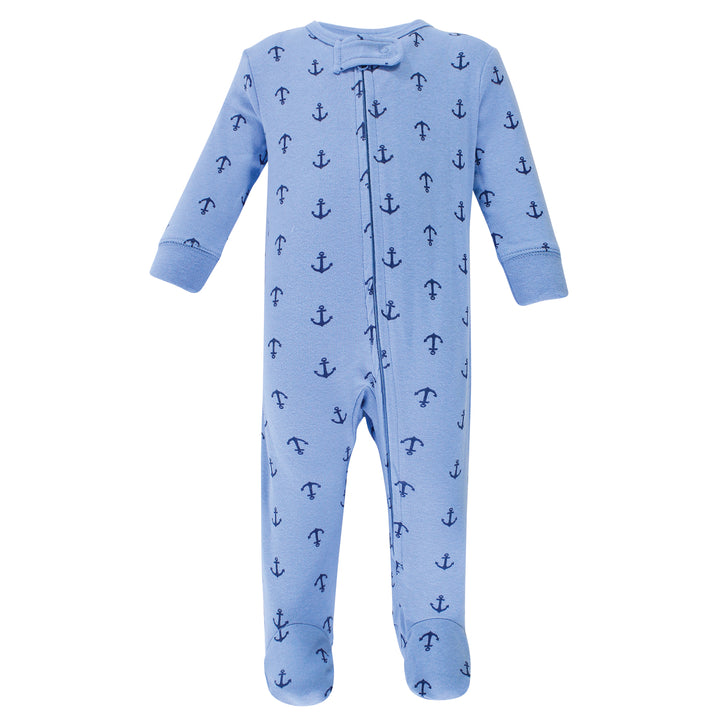 Blue Whales 2-Piece Footie Set