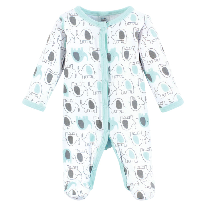 Elephants 2-Piece Footie Set