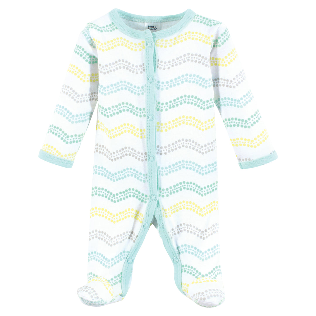 Elephants 2-Piece Footie Set