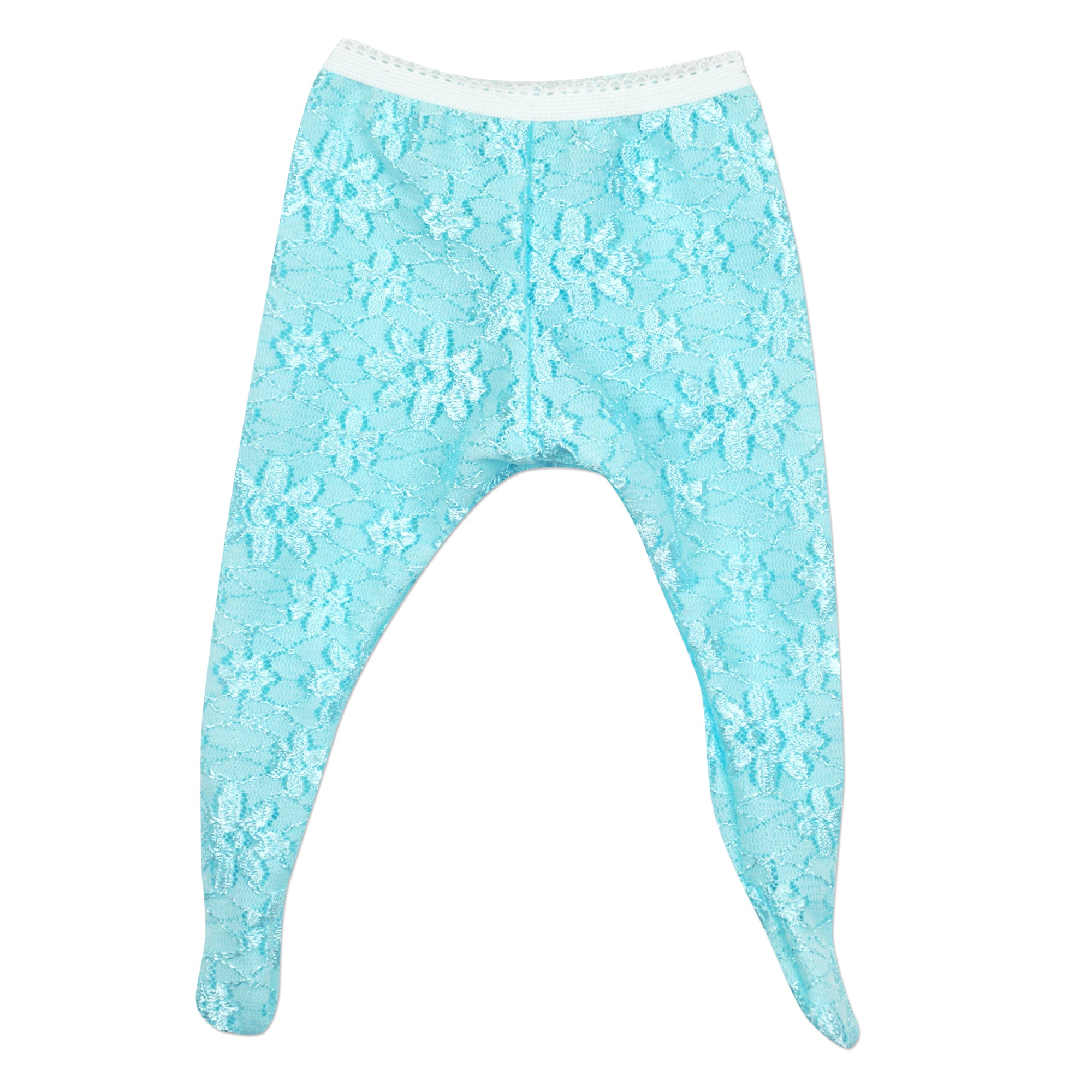 Aqua Blue Lace Leggings