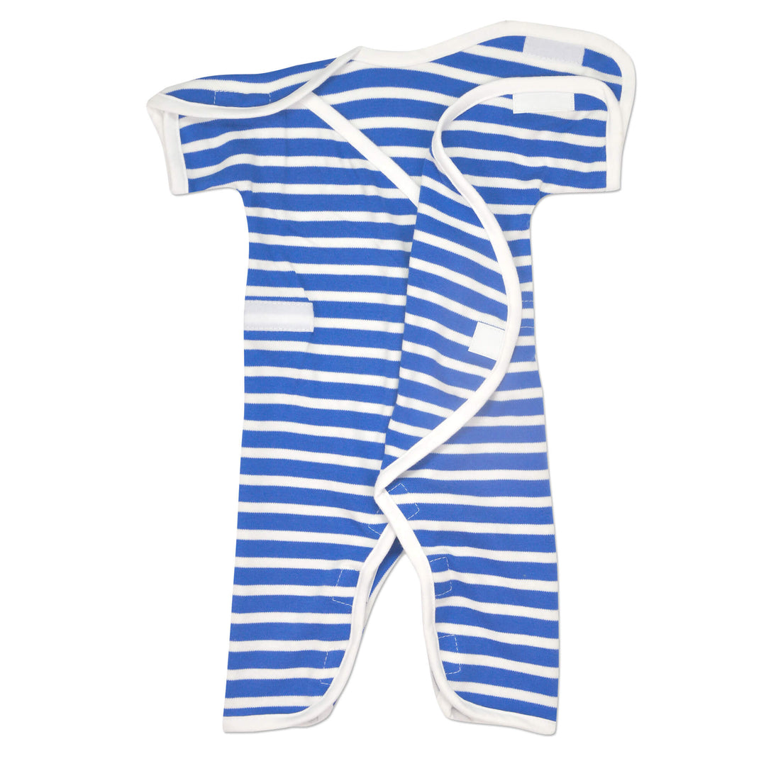 Blue Stripe Short Sleeve NIC-Jumpsuit