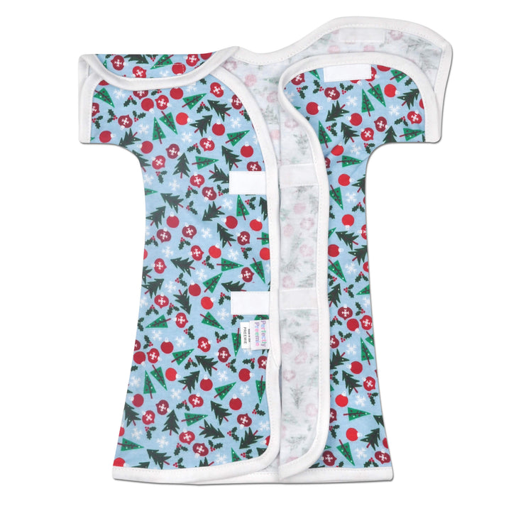 Christmas Tree White Cotton NICU Gown