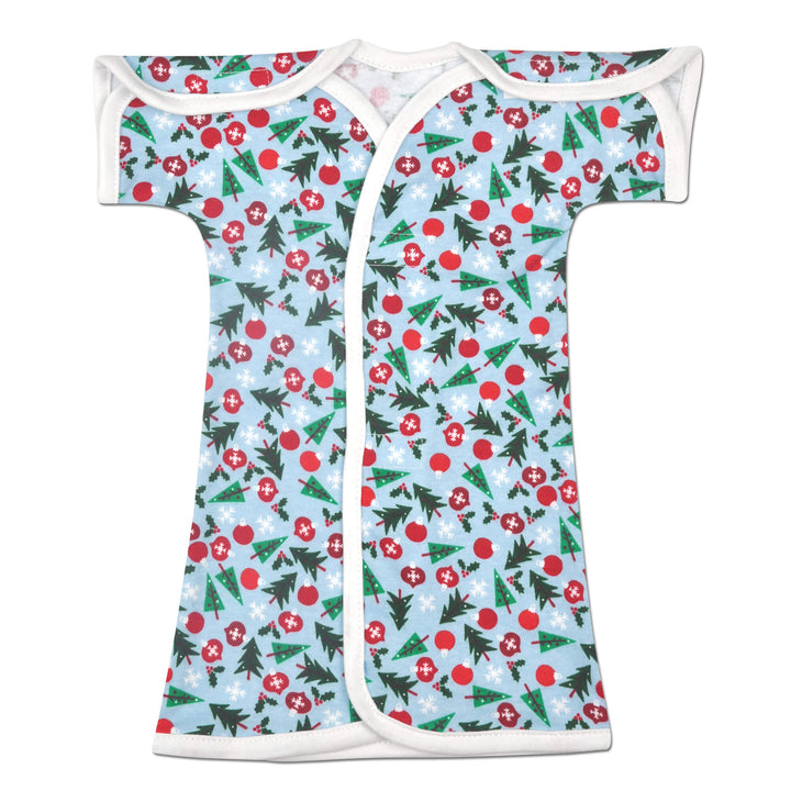 Christmas Tree White Cotton NICU Gown