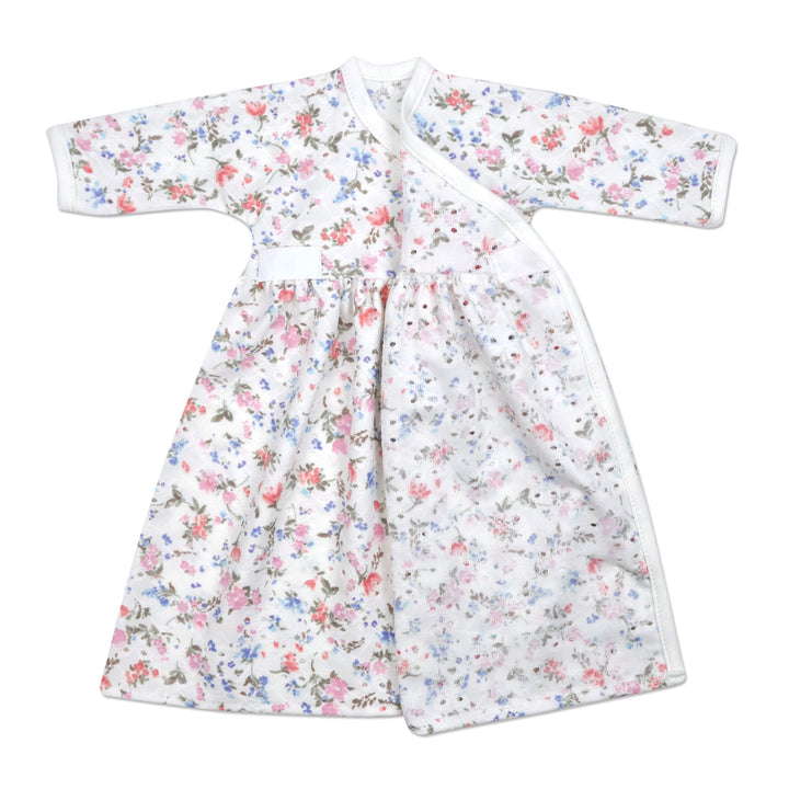 Floral Eyelet Long Wrap Dress