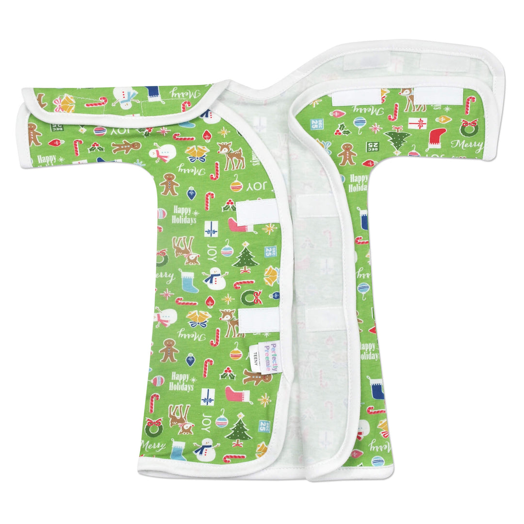 Happy Holiday Green NICU Gown