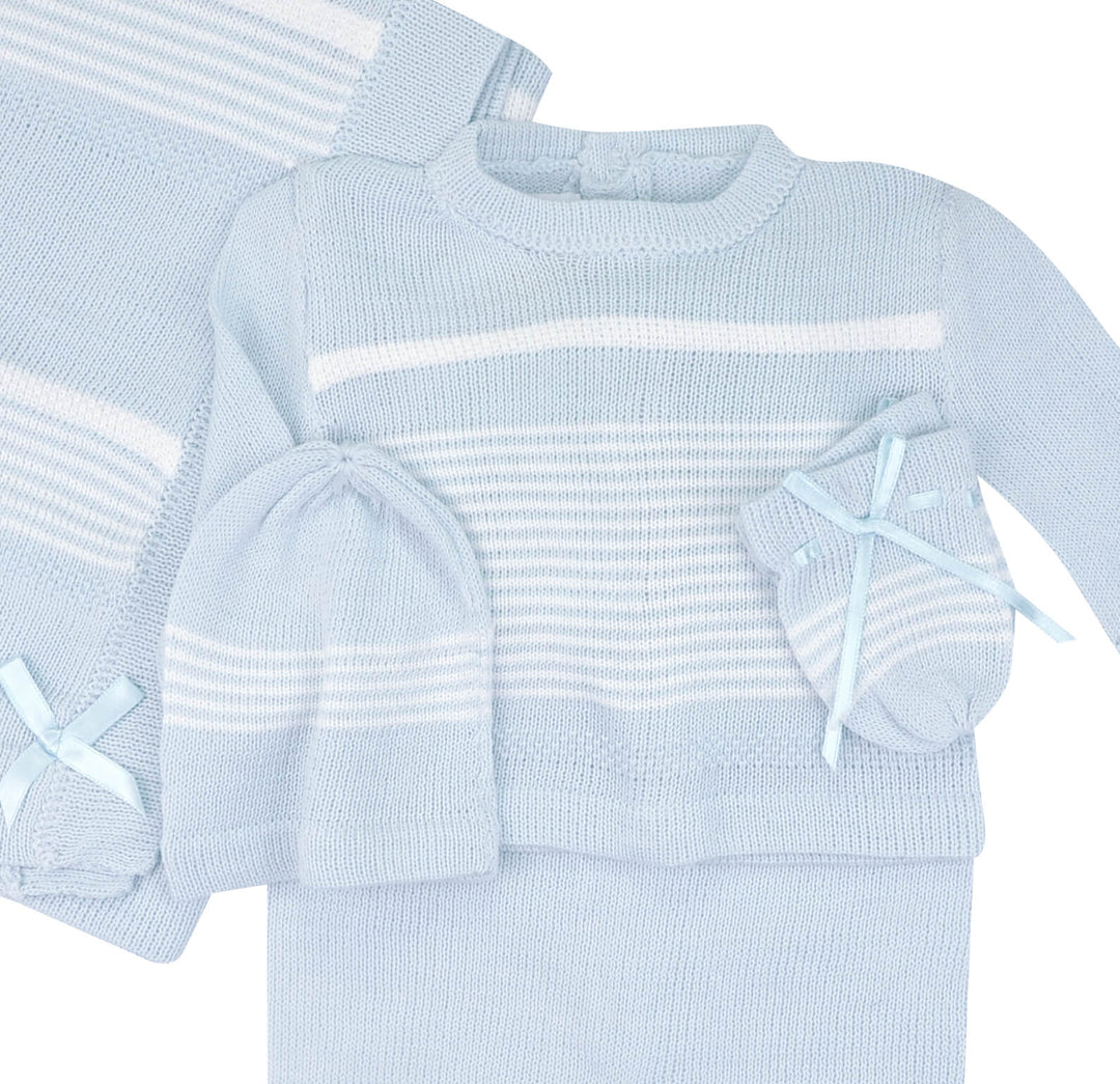 Blue Sweater 4pc Knit Set