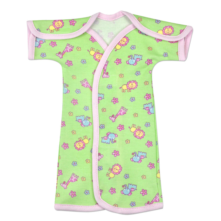 Mint Safari Short Sleeve NICU Gown