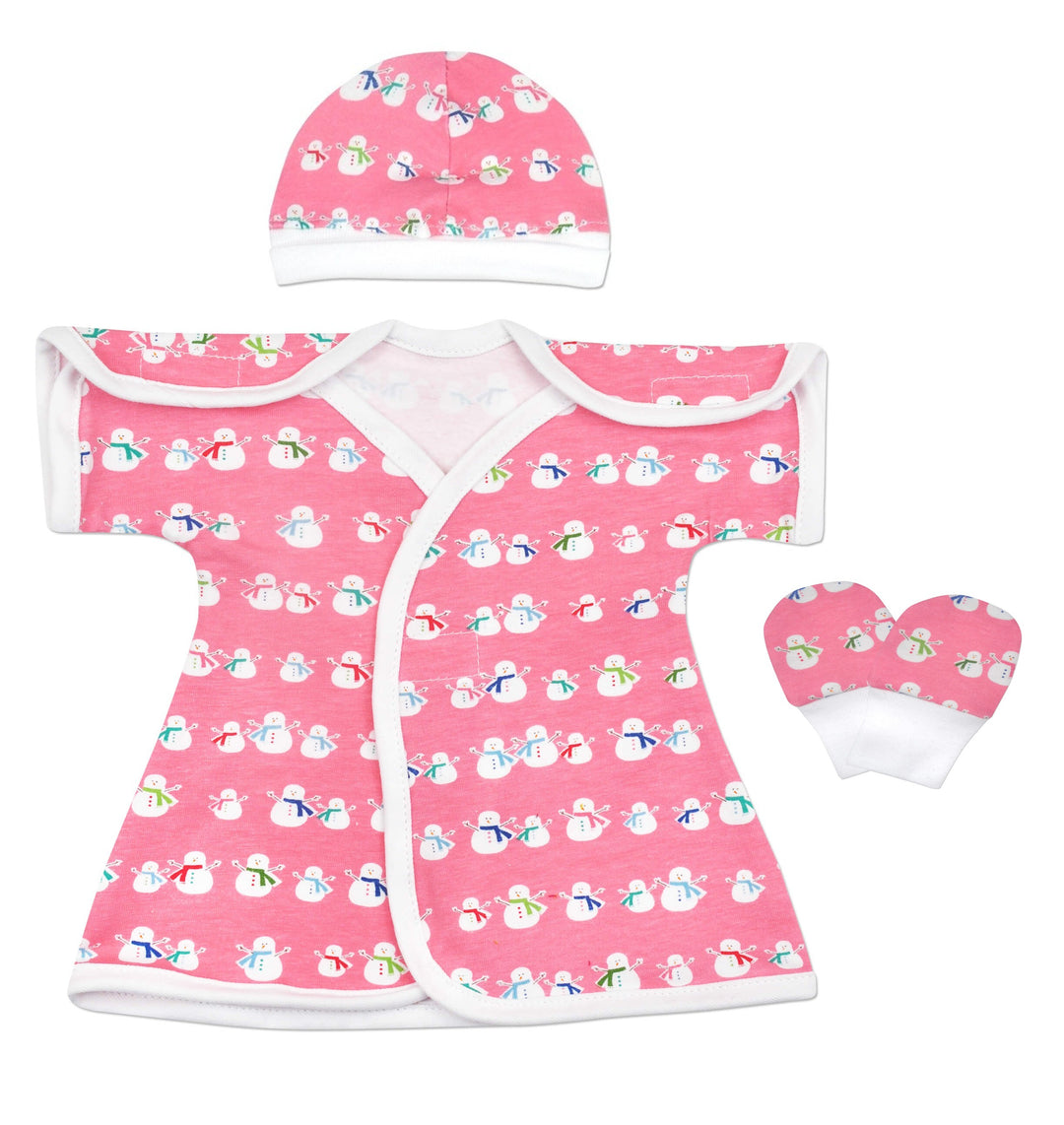 Snow Girl Stretch Cotton NICU Dress