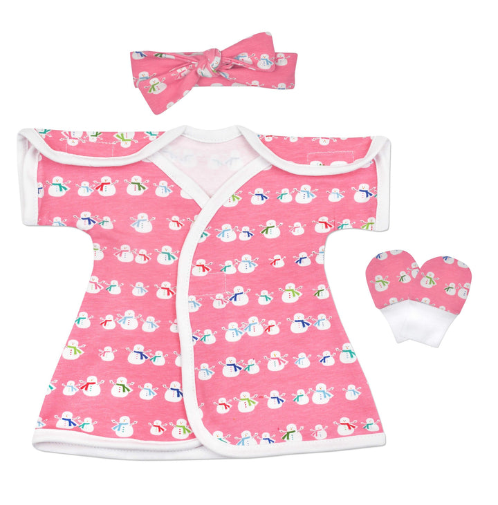 Snow Girl Stretch Cotton NICU Dress