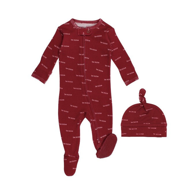 Be Mine Organic 2-Way Zipper Footie