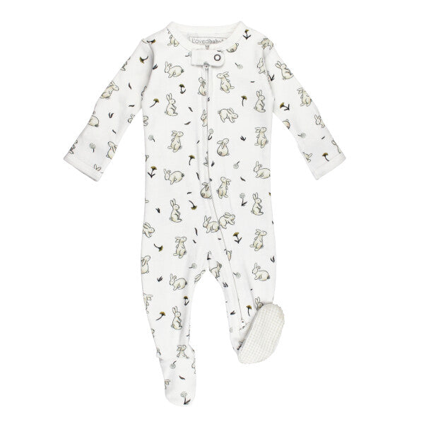 Bunny Organic 2-Way Zipper Footie