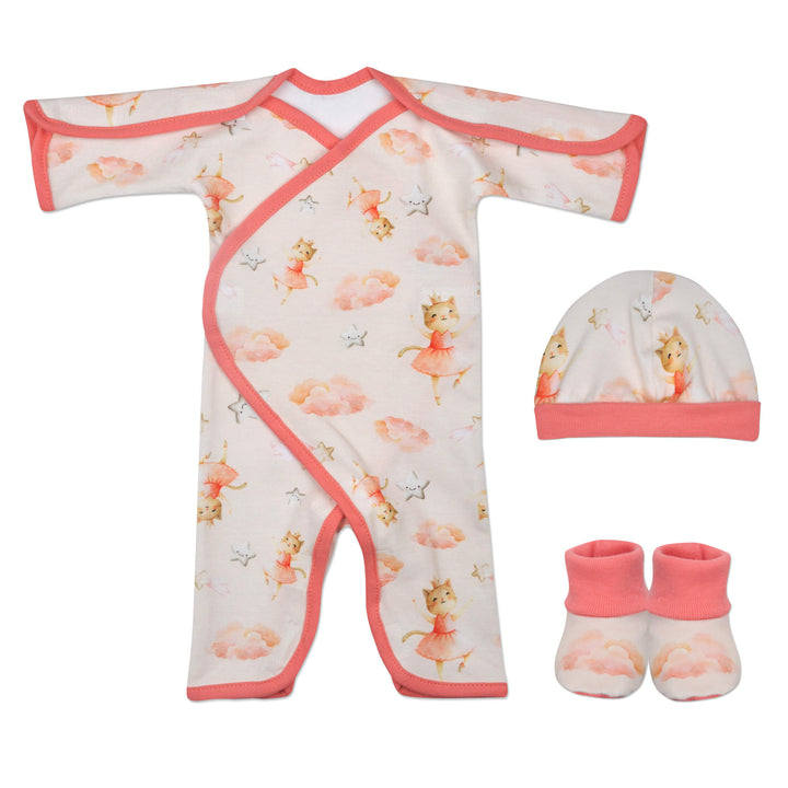 Dancing Kitty Stretch Cotton Long Sleeve NIC-Jumpsuit