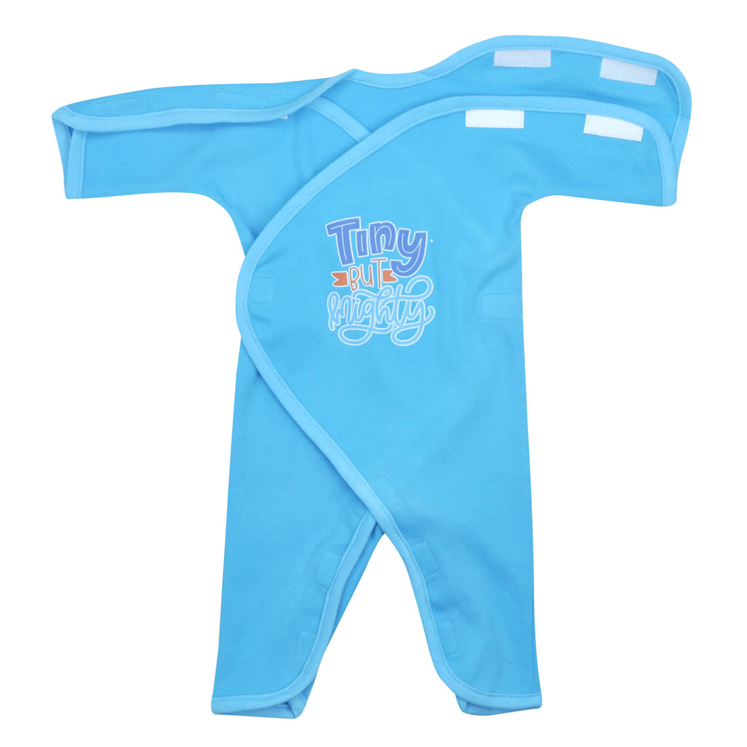 "Tiny but Mighty" Turquoise Cotton Long Sleeve NIC-Jumpsuit