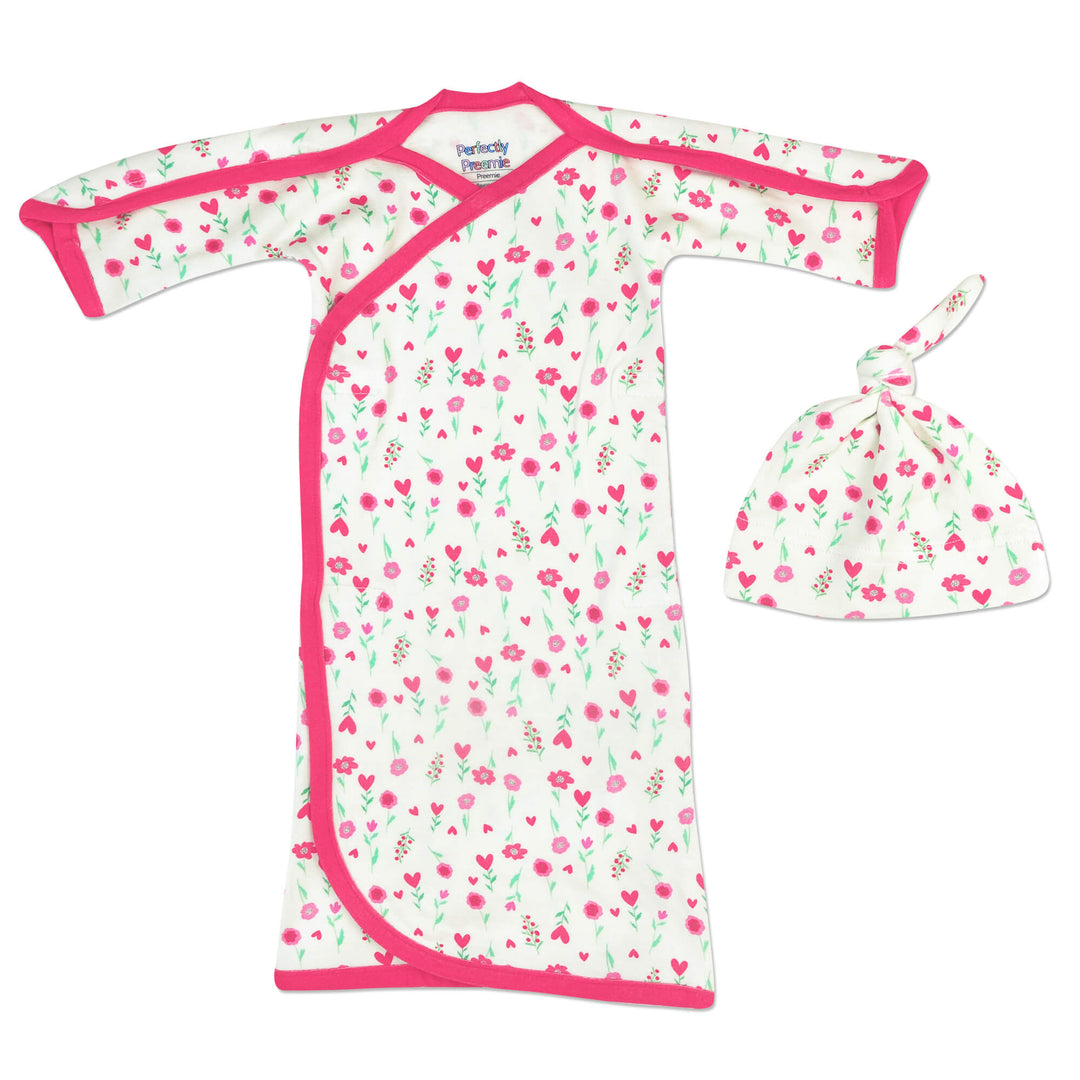 Perfectly Preemie NICU Crossover Gown - Open-Shoulder Ultra Soft Gown For 2-4lb Babies
