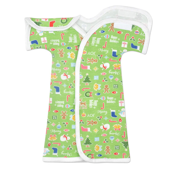 Happy Holiday Green NICU Gown