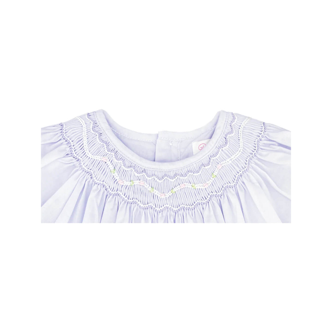 Lavender Bishop Smocked Dress & Bonnet Set