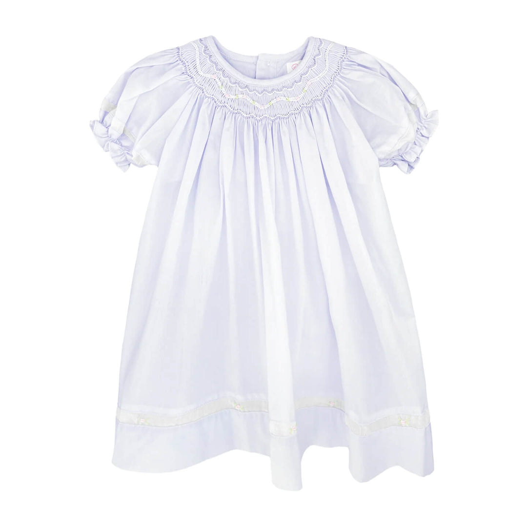 Lavender Bishop Smocked Dress & Bonnet Set Lavender Bishop Smocked Dress & Bonnet Set