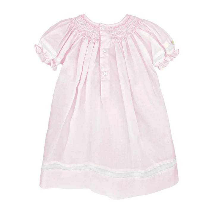 Pink Bishop Smocked Dress & Bonnet Set