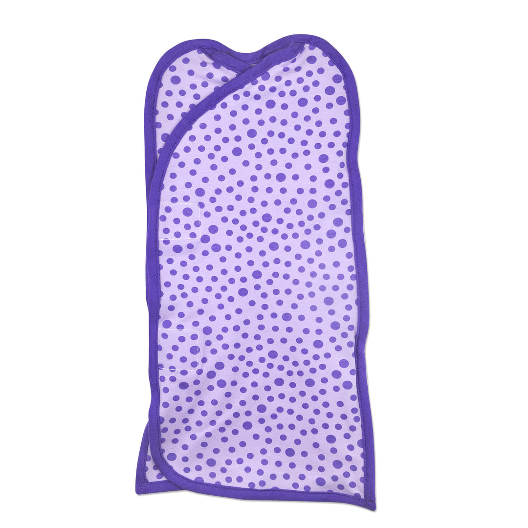 Purple Polka Dot Pea Pod Swaddler