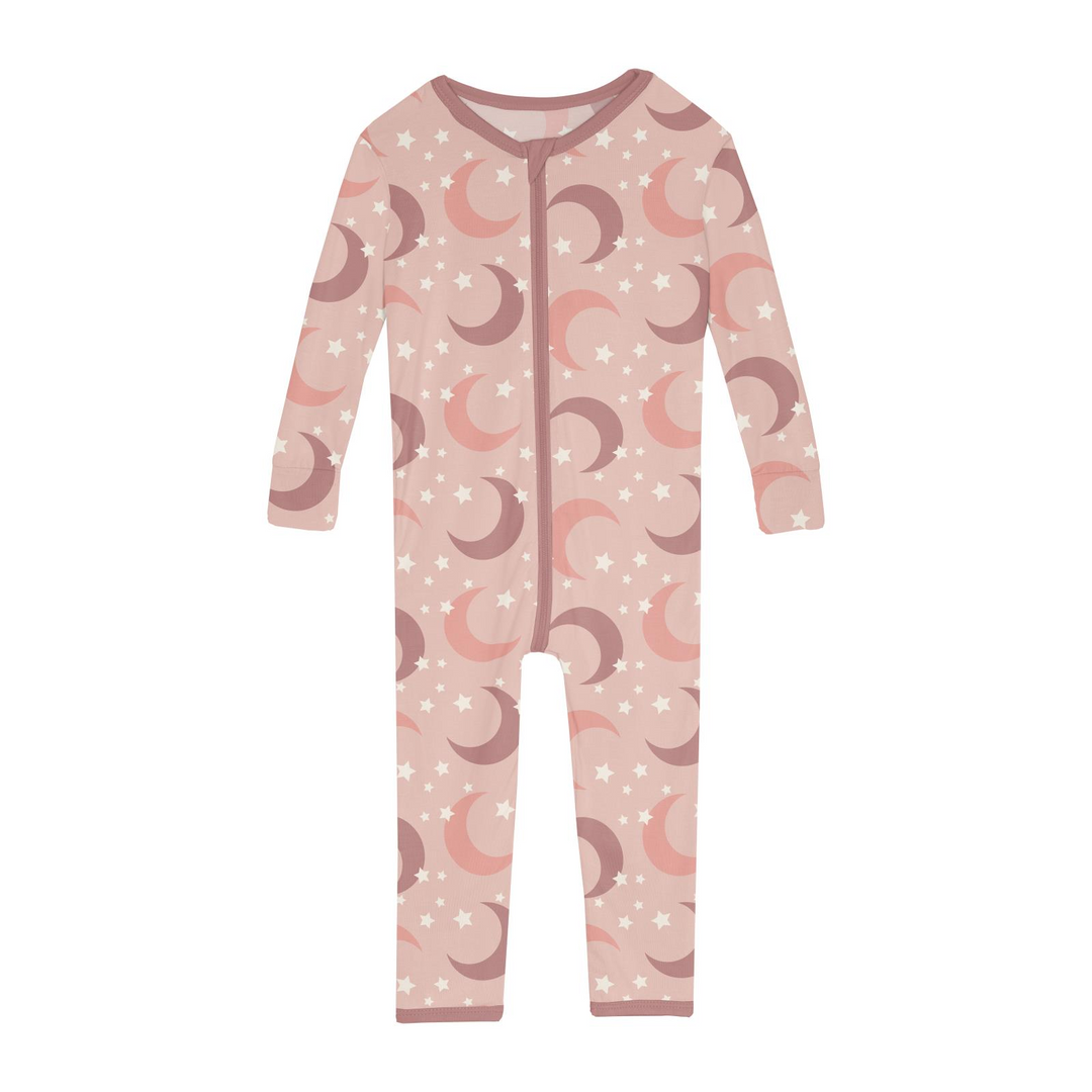 Peach Blossom Moon and Stars Convertible Sleeper with Zipper