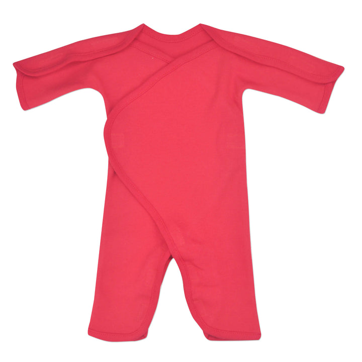 Solid Red Cotton Long Sleeve NIC-Jumpsuit