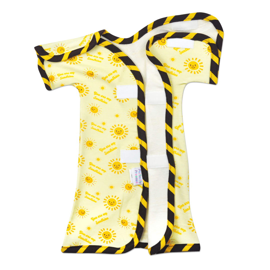 Sunshine Stripe Bamboo NICU Gown