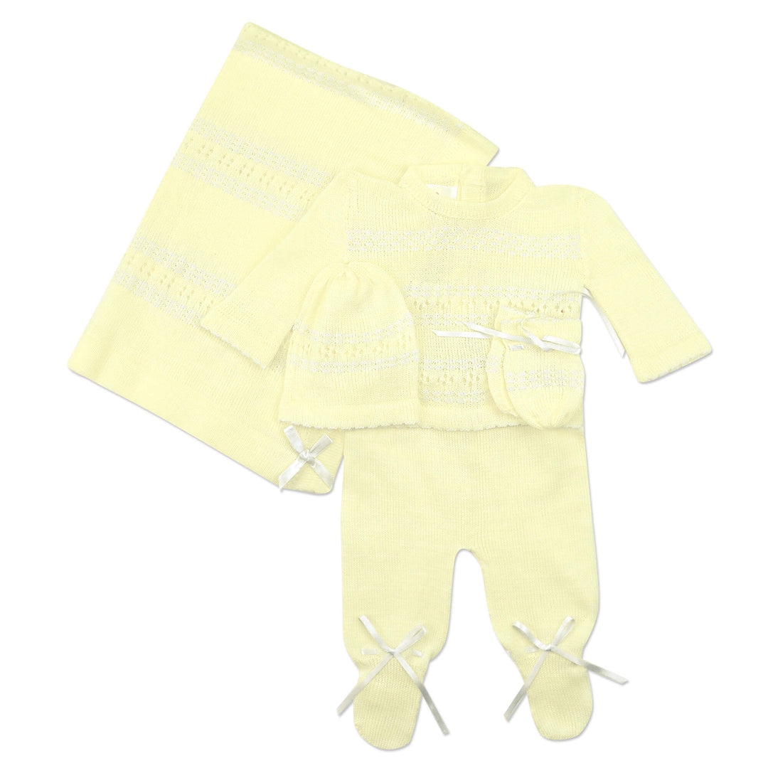 Yellow Sweater 4pc Knit Set – Preemie Store