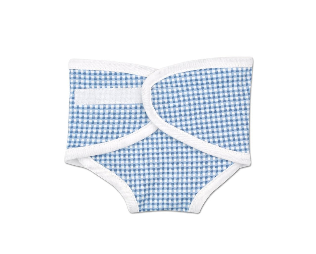 Blue Gingham Diaper Cover