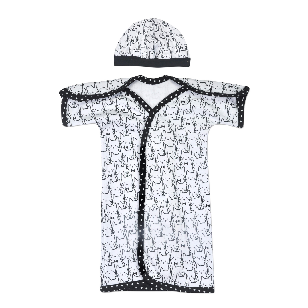 Cat Pack Cotton NICU Gown