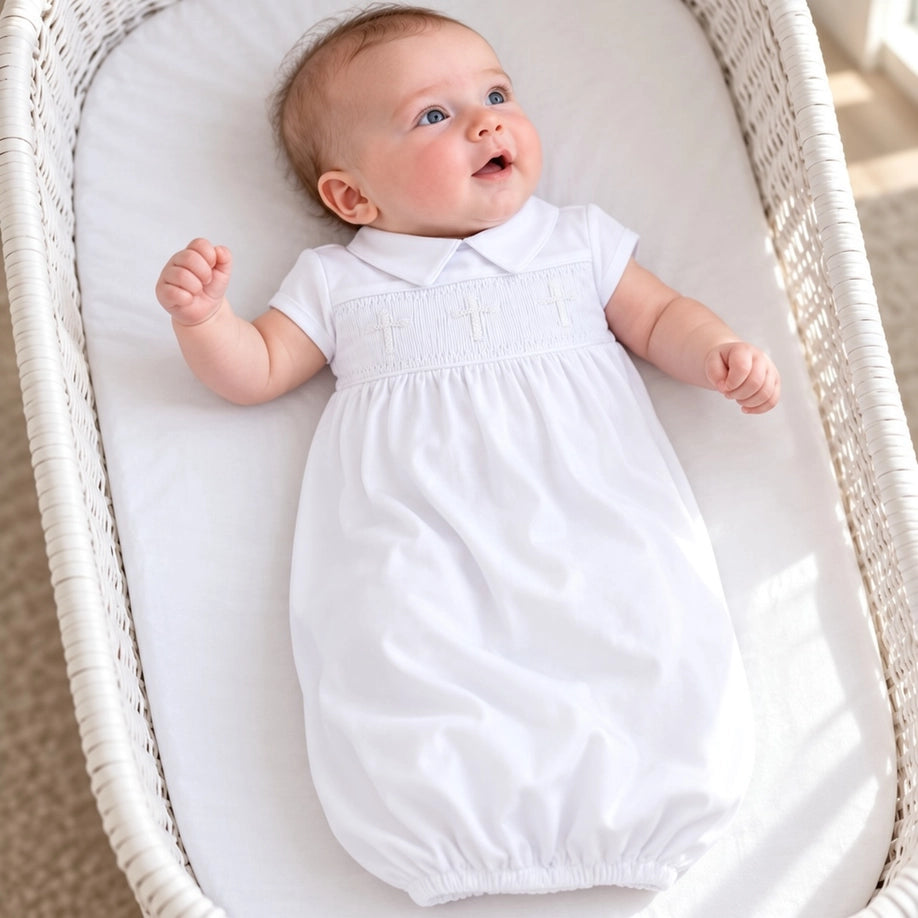Forever Blessed Smocked White Gown