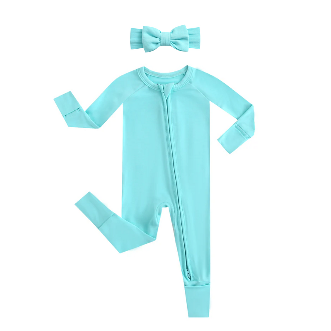 Luxie Turquoise NICU Romper