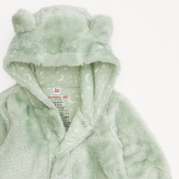 Soft Spruce Minky Magnetic Pram