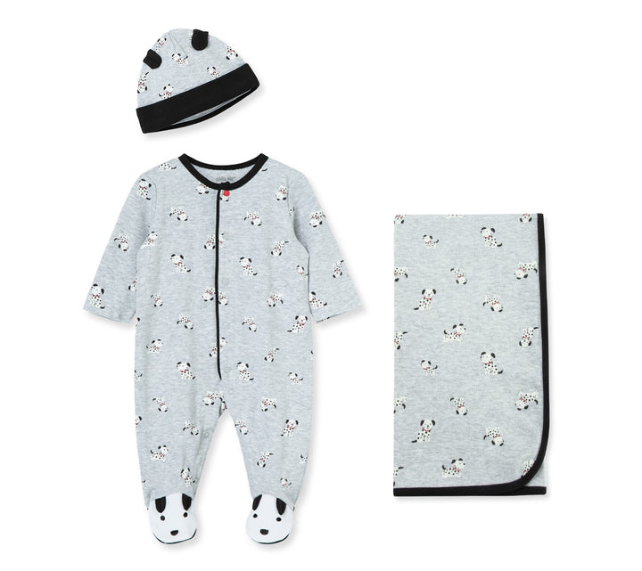 Dalmatian Snap Footie & Hat Set