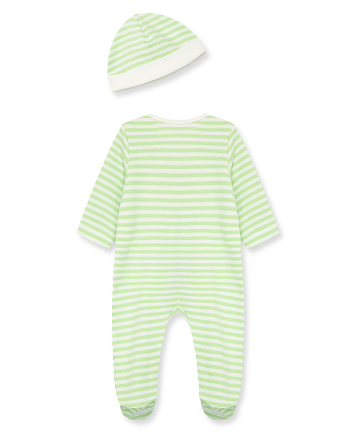 Caterpillar Zip Footie &amp; Hat Set