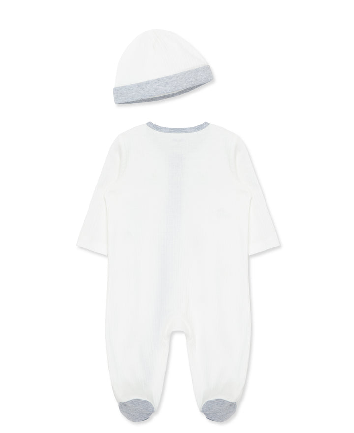 Safari Zip Footie &amp; Hat Set