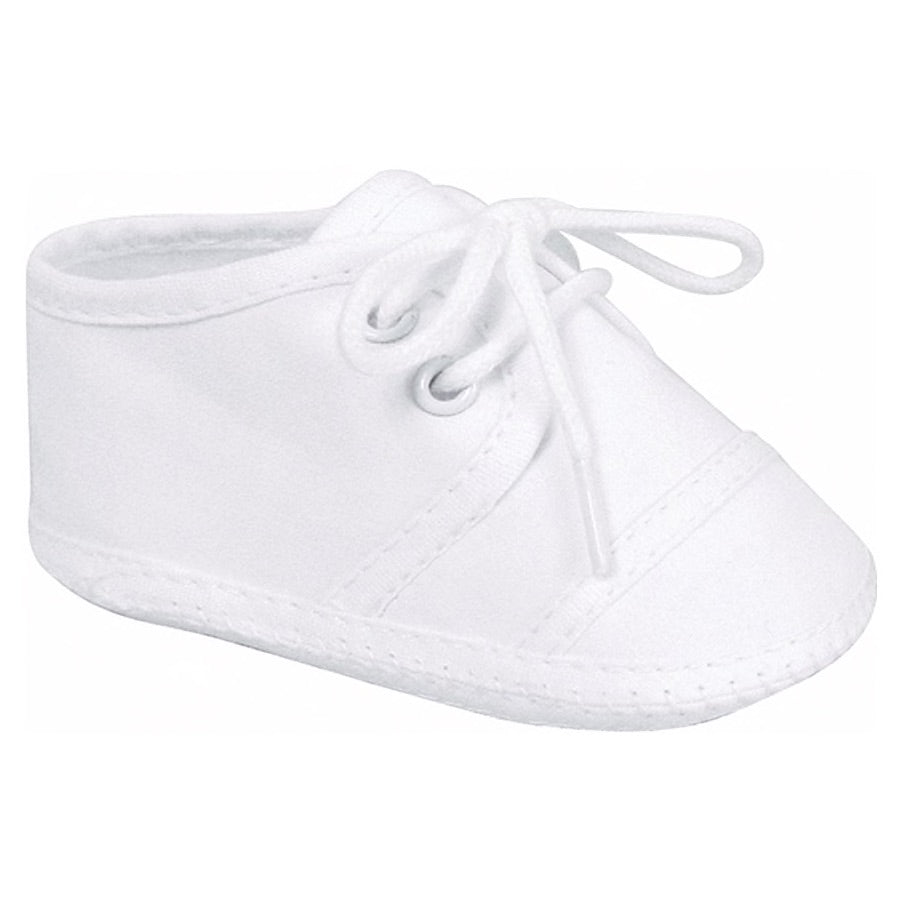 Preemie White Lace-Up Oxfords Shoes