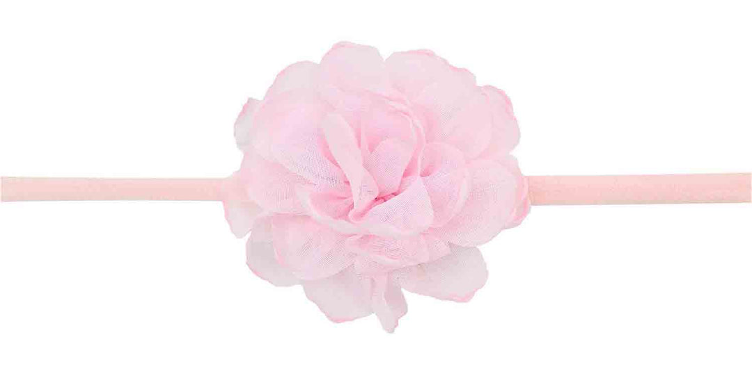 Pink  Soft stretchy band with matching tulle flower headband