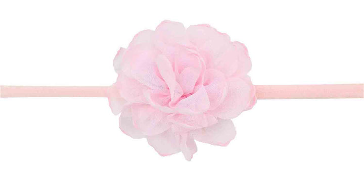 Pink  Soft stretchy band with matching tulle flower headband
