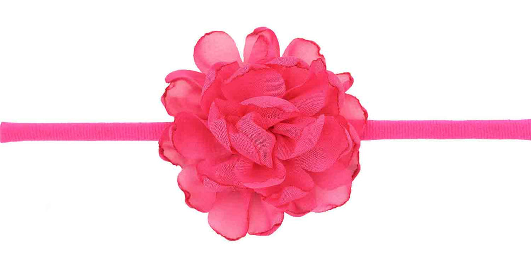Fuchsia  Soft stretchy band with matching tulle flower headband