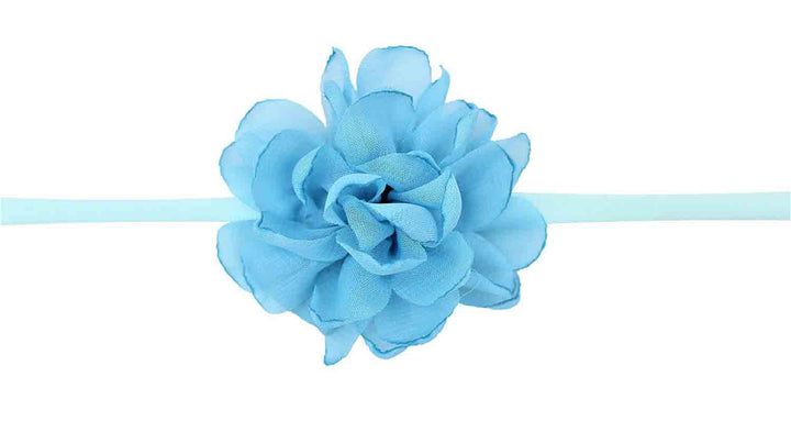 Turquoise  Soft stretchy band with matching tulle flower headband