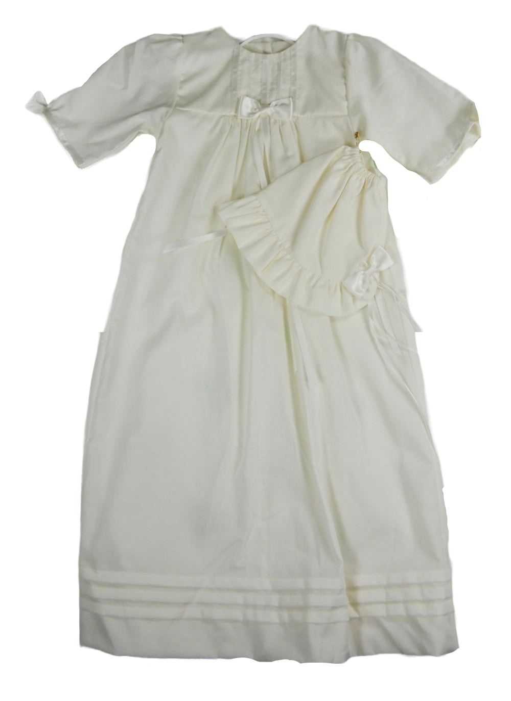 Girl's Christening Ivory Gown and Hat