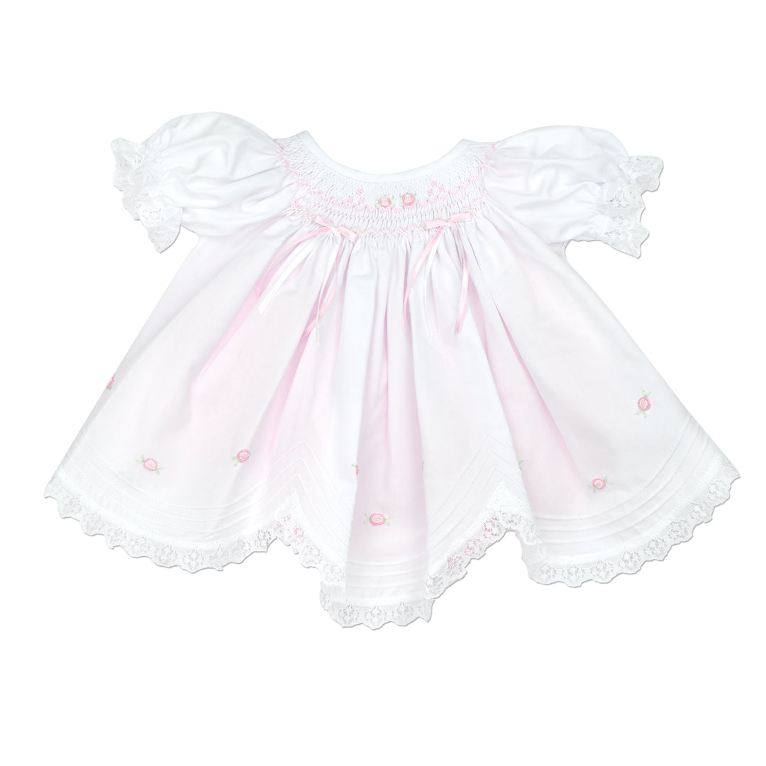 White Rosebud Dress and Pink Slip Dress