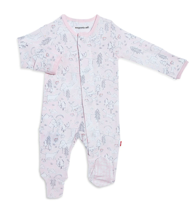 Blossom Hollow Organic Cotton Magnetic Footie